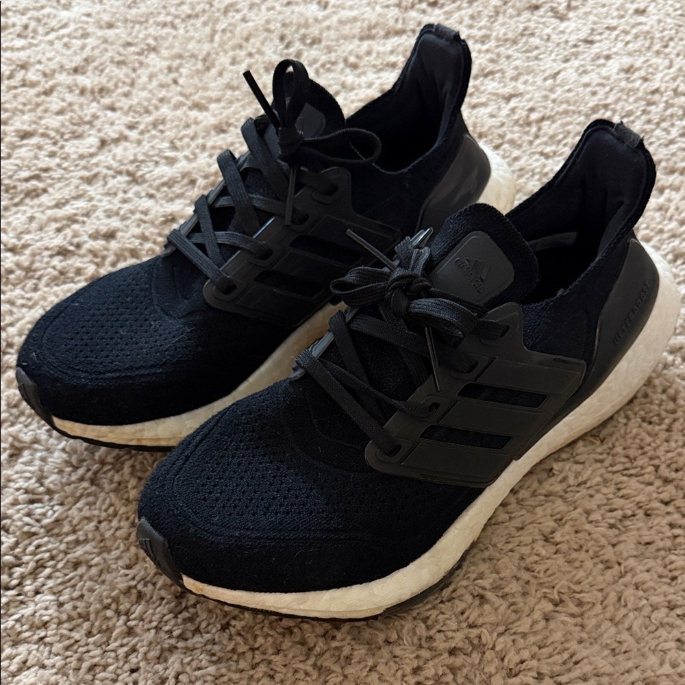 Adidas Black and White Athletic Sneakers